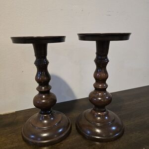 Elegant Brown Candle Holders